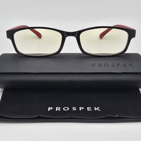*SOLD* Prospek by Spektrum S117 Black +1.00 Blue Light Reading Computer Glasses - Picture 1 of 15